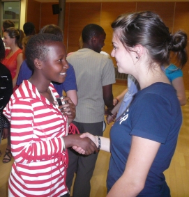 Begegnung beim Projekt "3 for 1 goal"